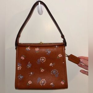 Coach Turn-lock Shoulder Bag, Floral and Cherry designed